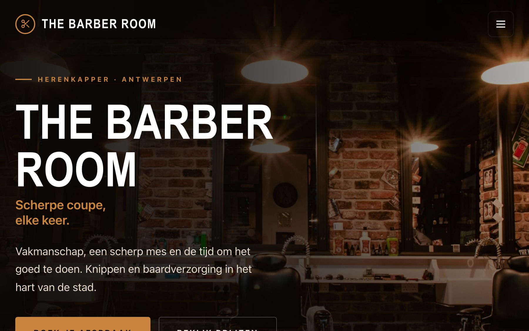 Exemple de site web barbier réalisé par Obreon