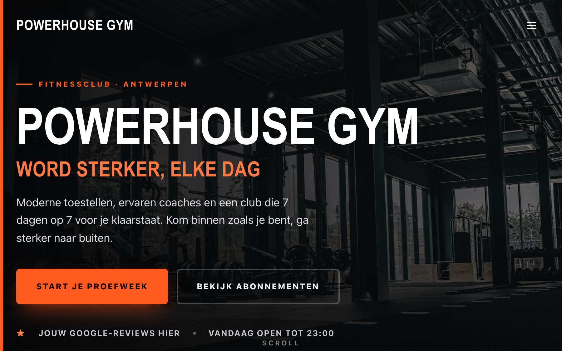 Exemple de site web salle de sport réalisé par Obreon